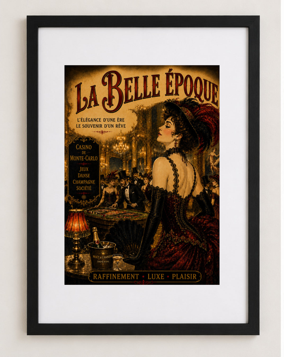 La Belle Époque Monte-Carlo Casino Print  Framed Print