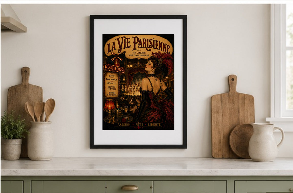 La Vie Parisienne Paris Nightlife Print | Belle Époque Wall Art  Framed Art Print