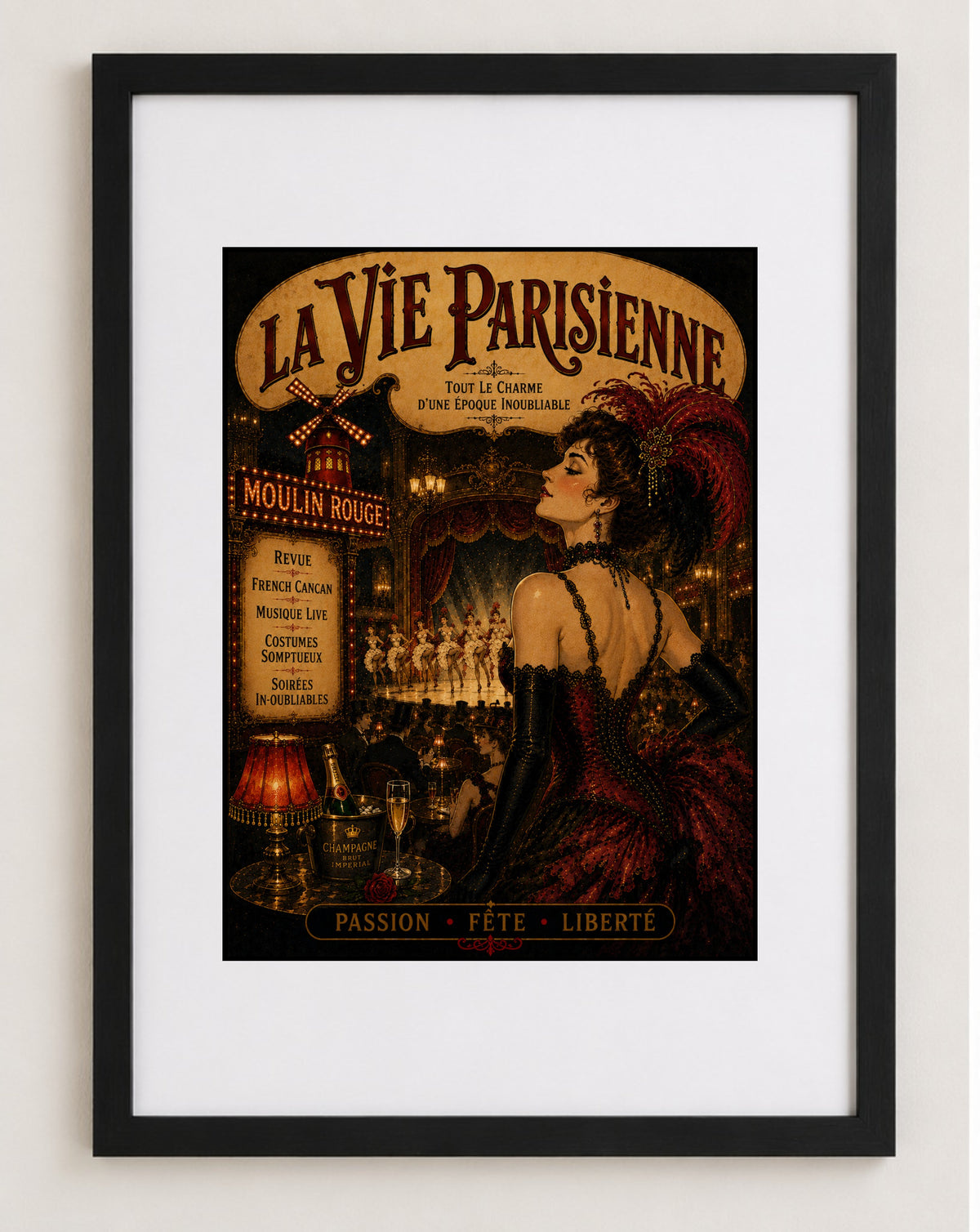 La Vie Parisienne Paris Nightlife Print | Belle Époque Wall Art  Framed Art Print