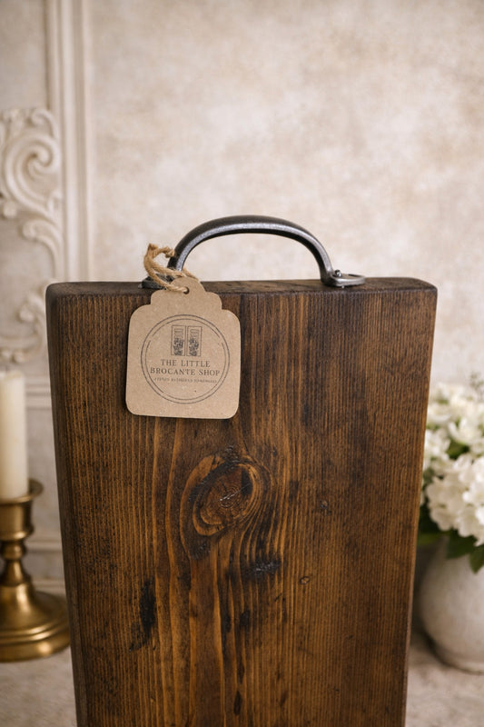 Vintage Large Wooden Charcuterie Board with Handle