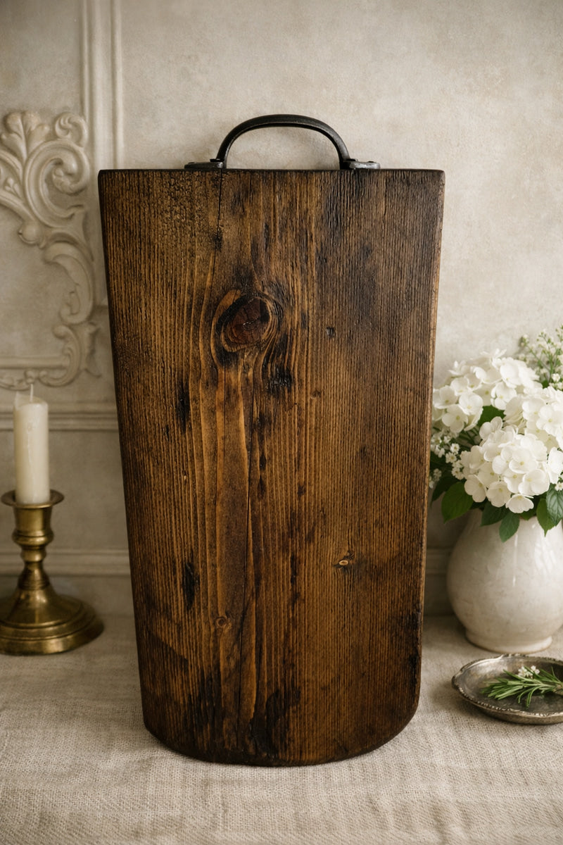Vintage Large Wooden Charcuterie Board with Handle