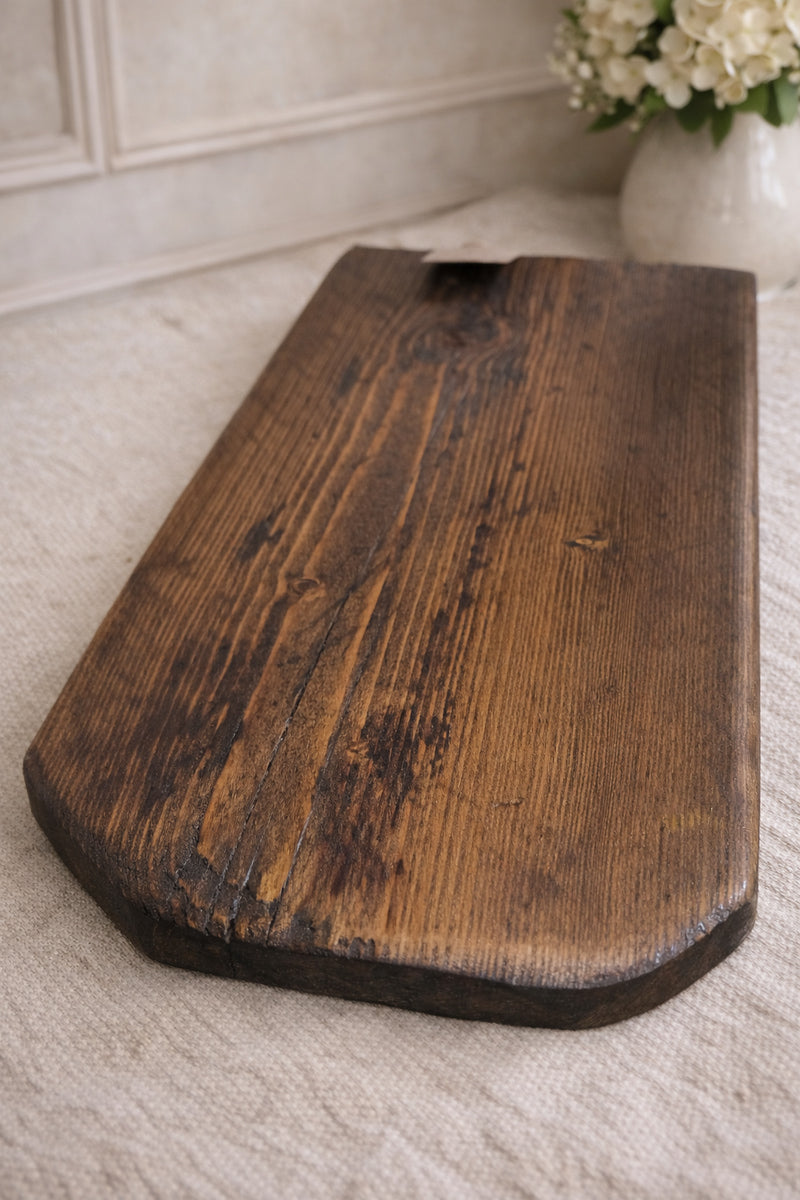 Vintage Large Wooden Charcuterie Board with Handle