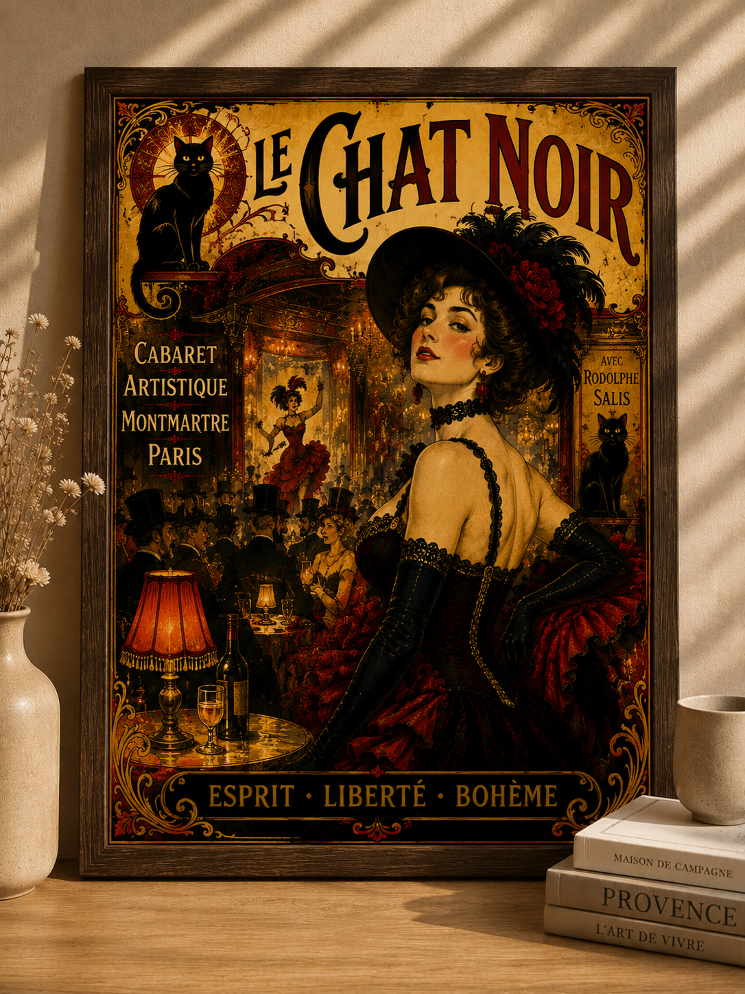 Le Chat Noir Print in Bell Epoque Style - Exclusive French Print