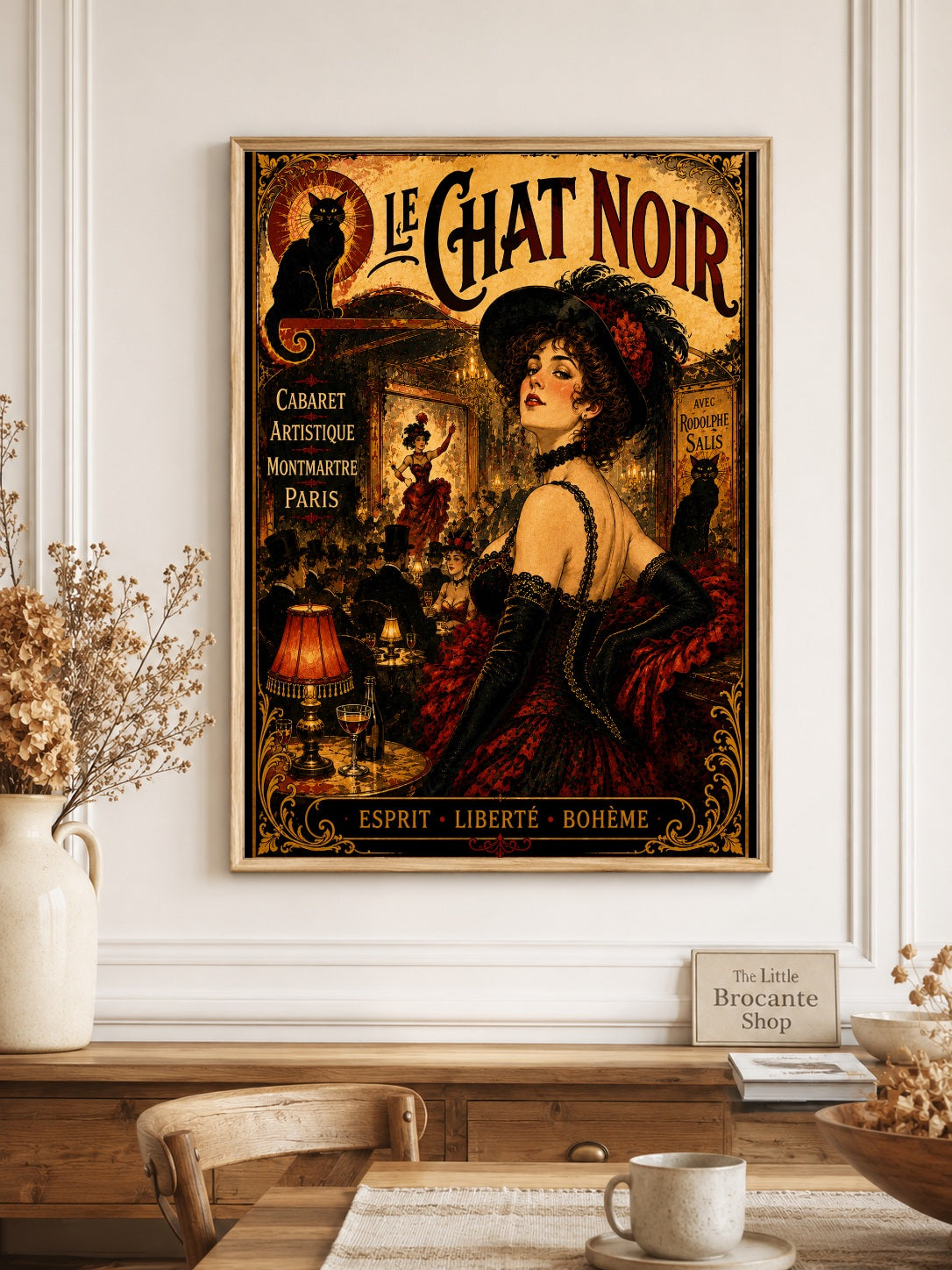 Le Chat Noir Print in Bell Epoque Style - Exclusive French Print