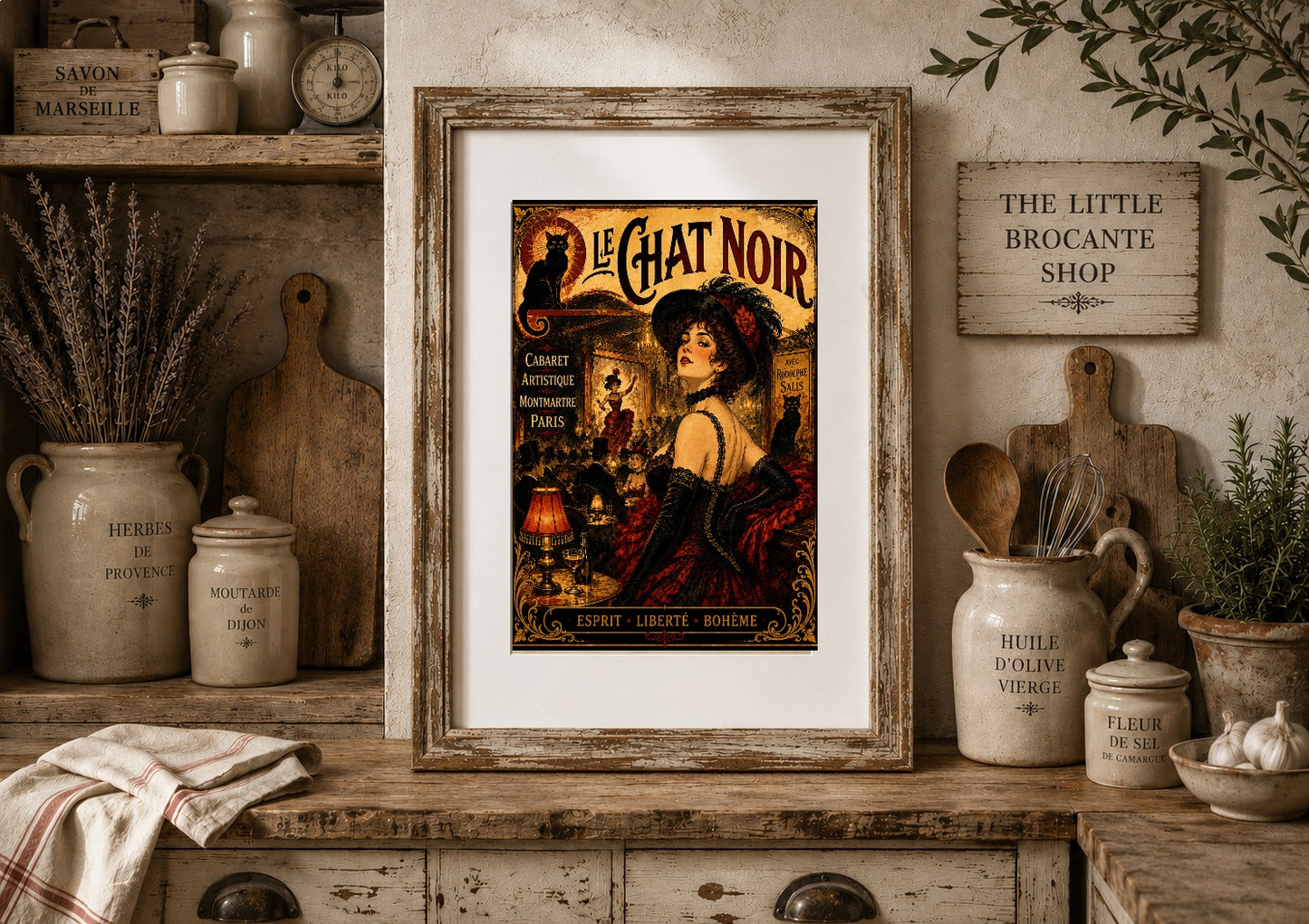 Le Chat Noir Print in Bell Epoque Style - Exclusive French Print