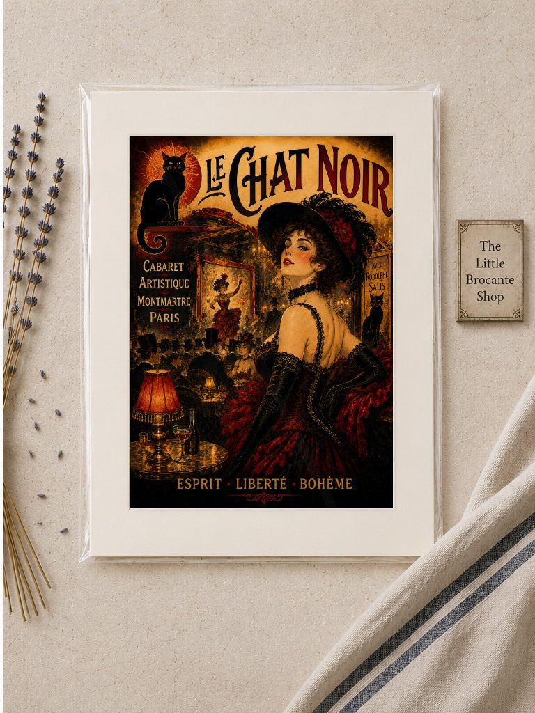 Le Chat Noir Paris Cabaret Print | Montmartre Belle Époque Unframed Art Print