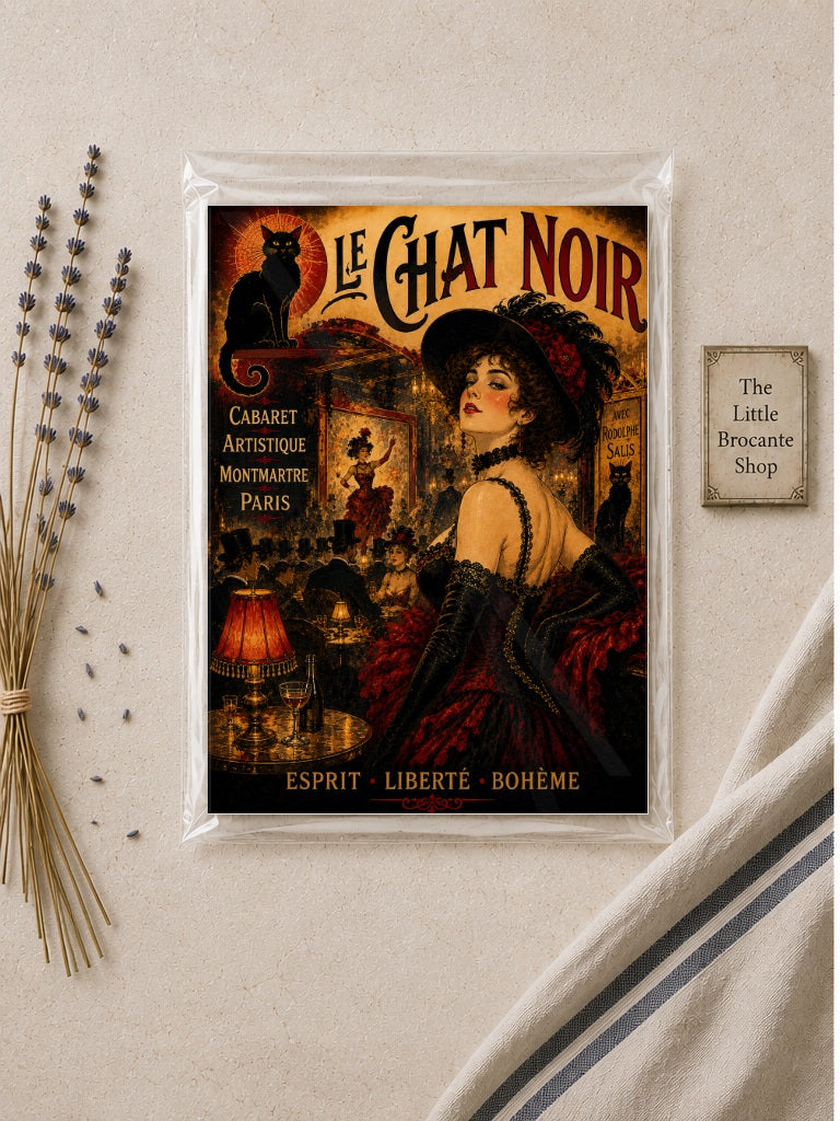 Le Chat Noir Paris Cabaret Print | Montmartre Belle Époque Unframed Art Print
