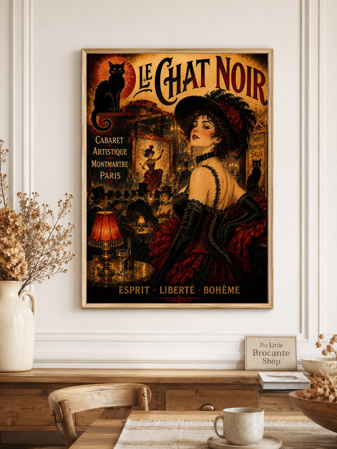 Le Chat Noir Paris Cabaret Print | Montmartre Belle Époque Unframed Art Print