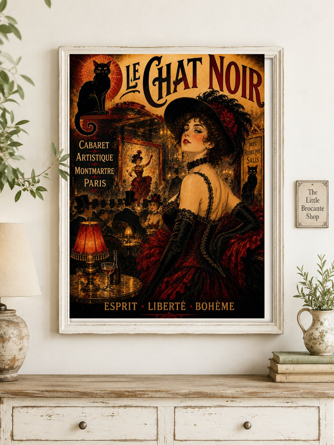 Le Chat Noir Paris Cabaret Print | Montmartre Belle Époque Unframed Art Print