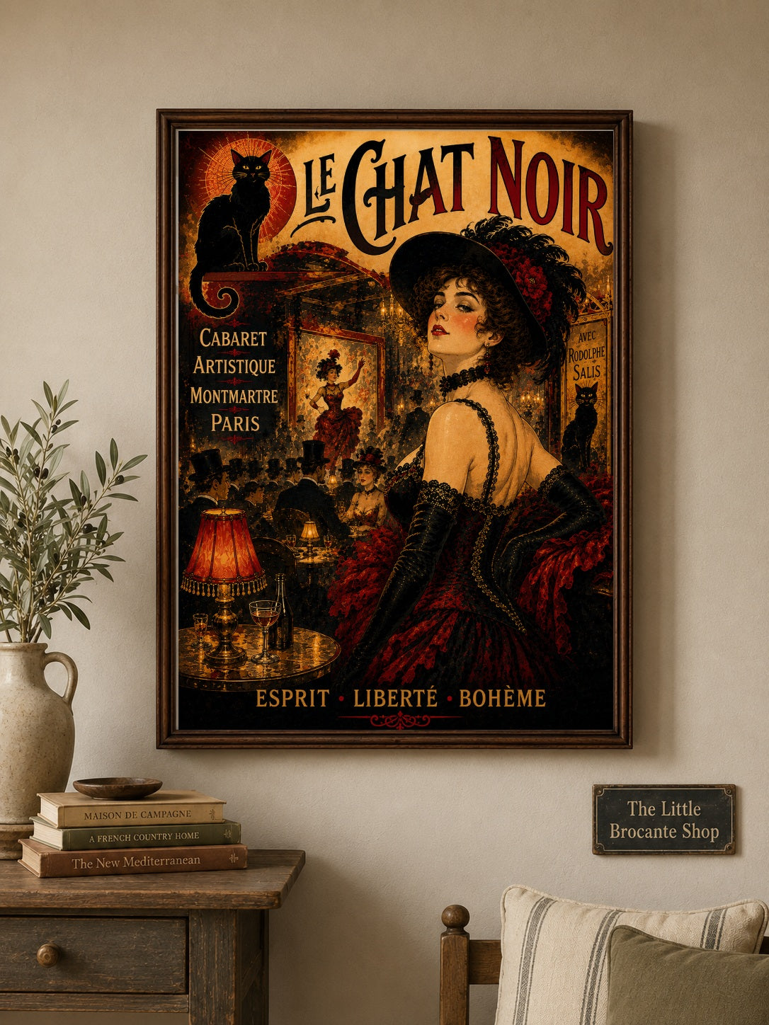 Le Chat Noir Paris Cabaret Print | Montmartre Belle Époque Unframed Art Print