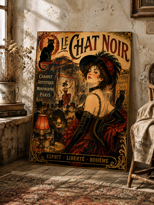 Le Chat Noir Print in Bell Epoque Style - Exclusive French Print