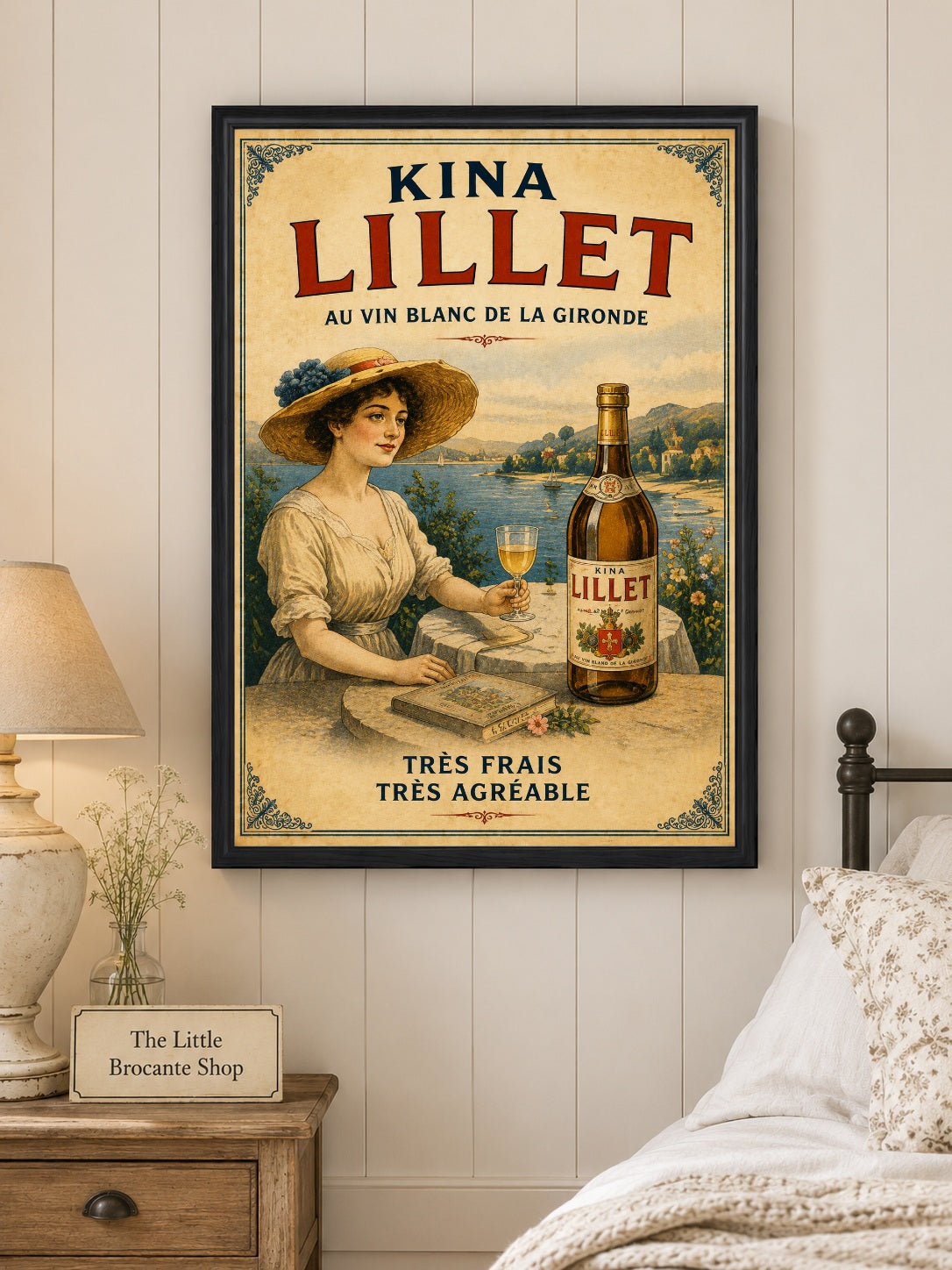 Kina Lillet Vintage French Advertising Print | French Aperitif Wall Art | Bordeaux Wine Poster