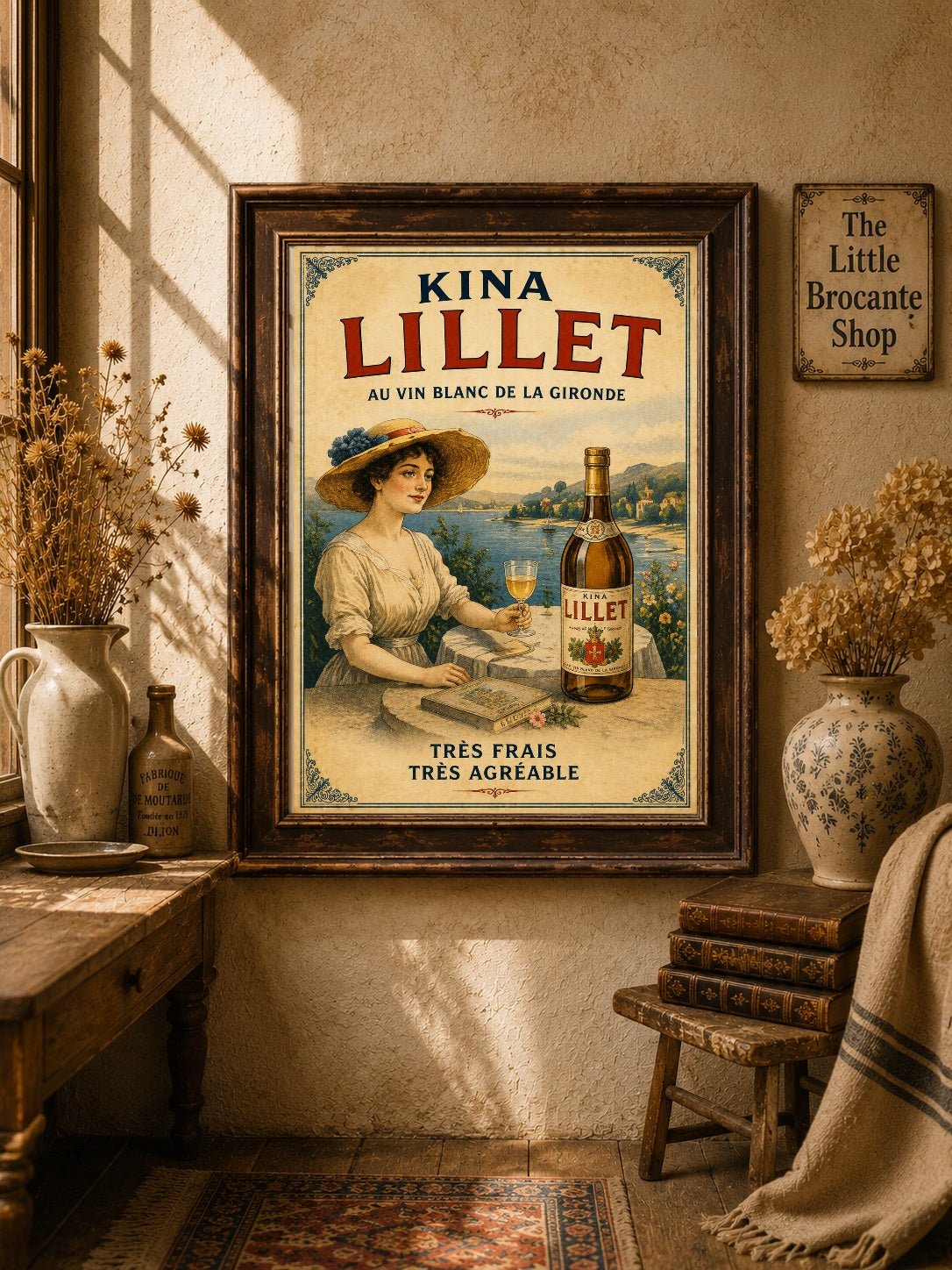 Kina Lillet Vintage French Advertising Print | French Aperitif Wall Art | Bordeaux Wine Poster