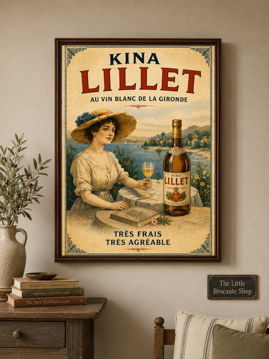 Kina Lillet Vintage French Advertising Print | French Aperitif Wall Art | Bordeaux Wine Poster