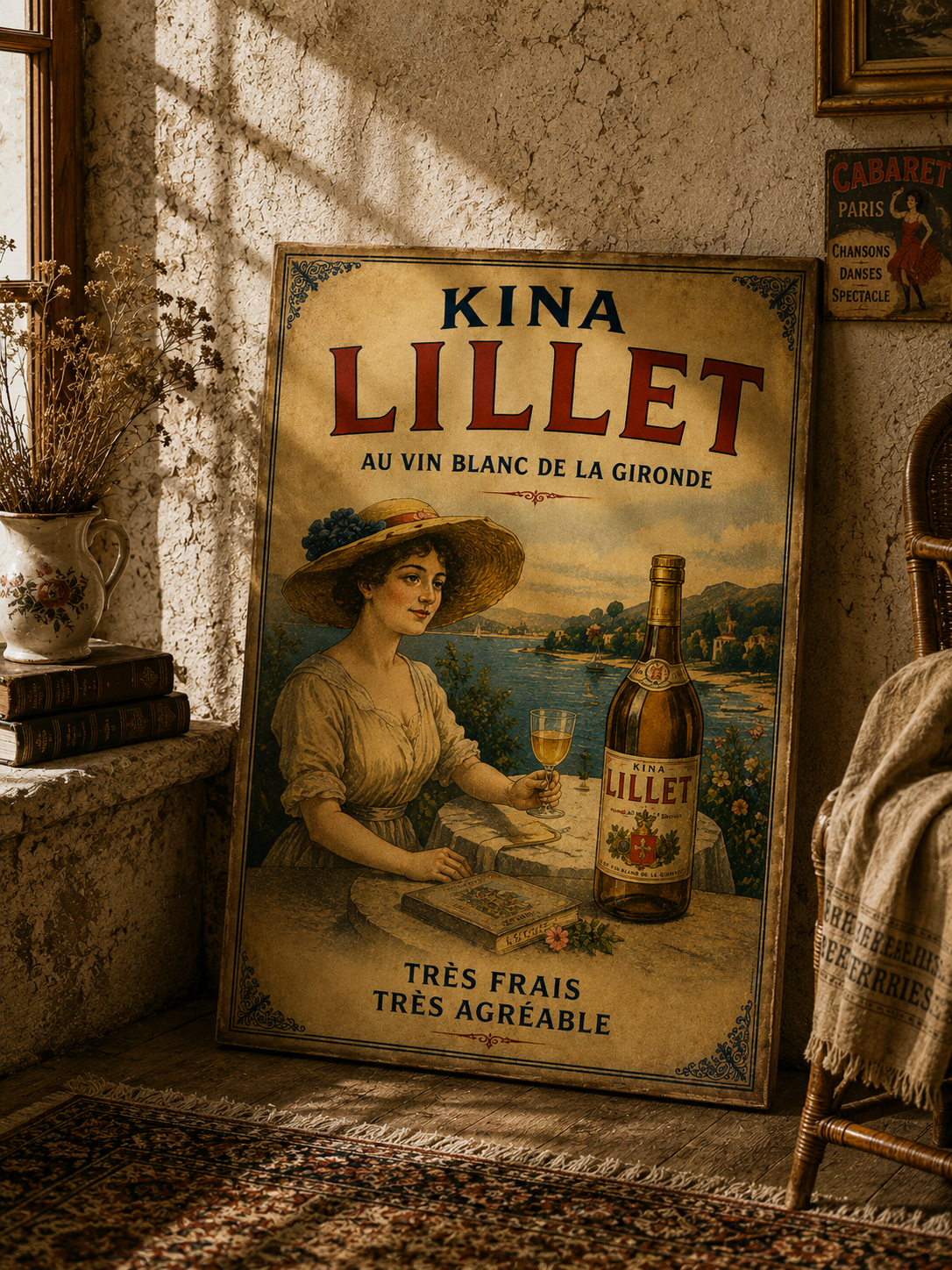 Kina Lillet Vintage French Advertising Print | French Aperitif Wall Art | Bordeaux Wine Poster