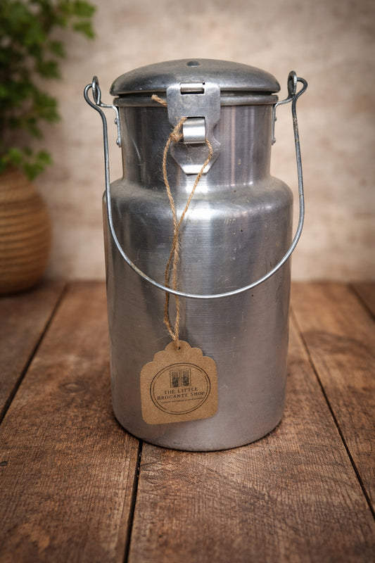 Vintage French Aluminium Milk Churn