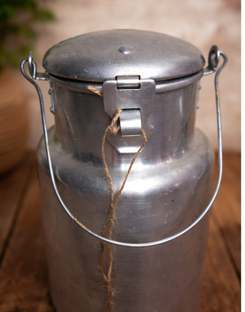 Vintage French Aluminium Milk Churn