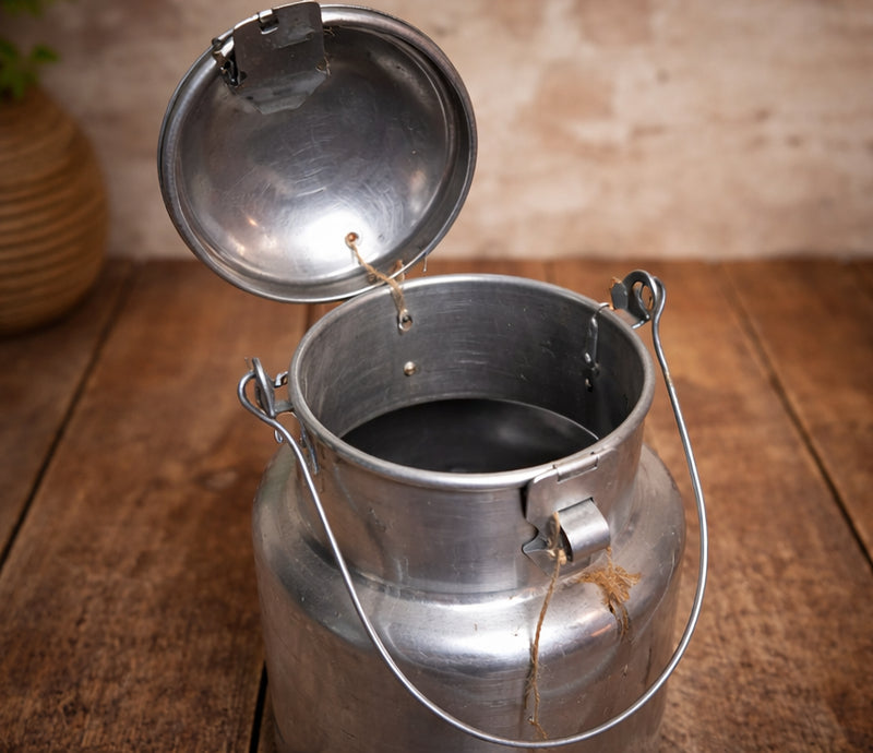 Vintage French Aluminium Milk Churn