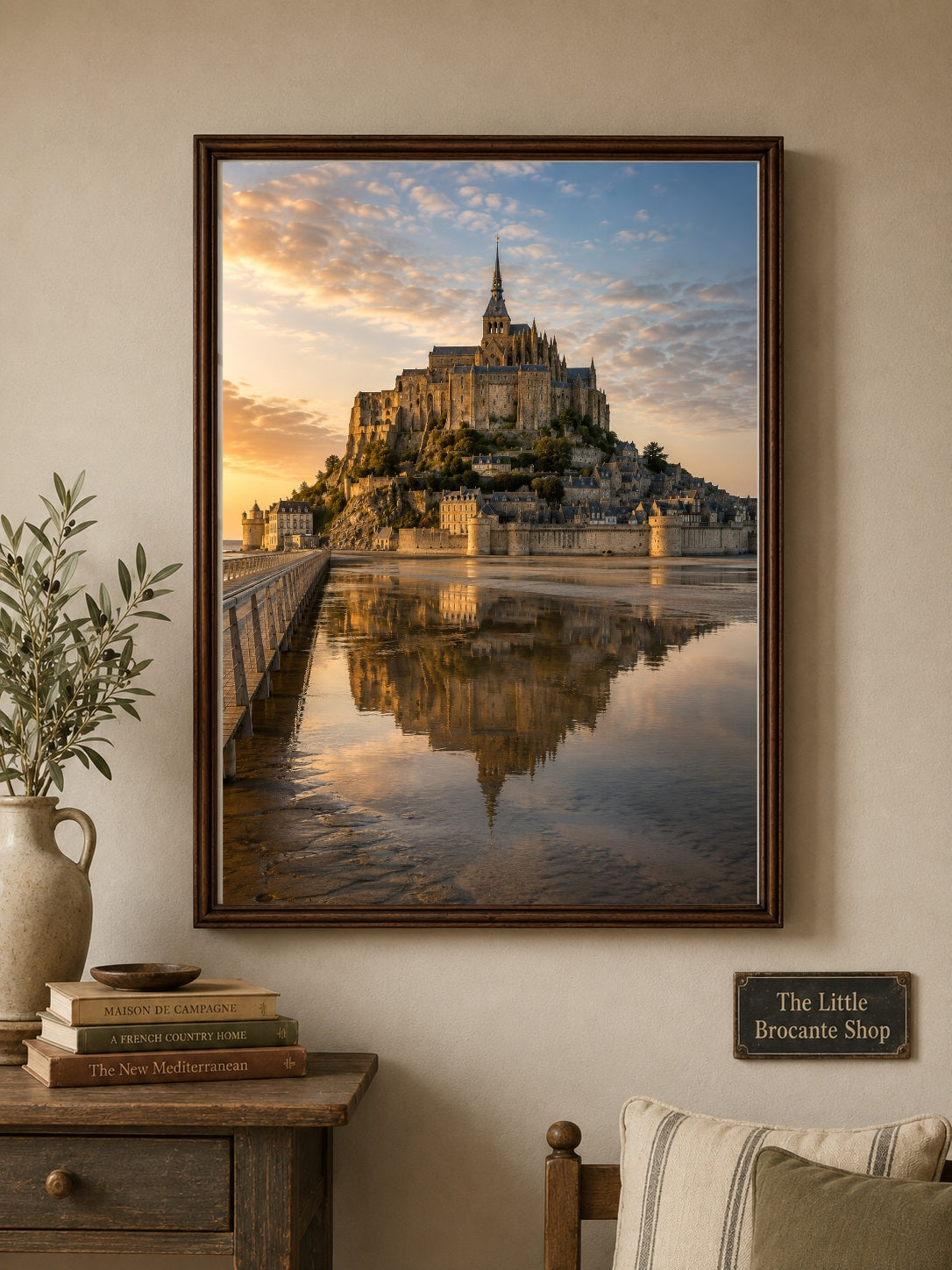 Set of 2 Mont Saint-Michel Prints - Sunset and Night time (unframed) | French Coastal Wall Art