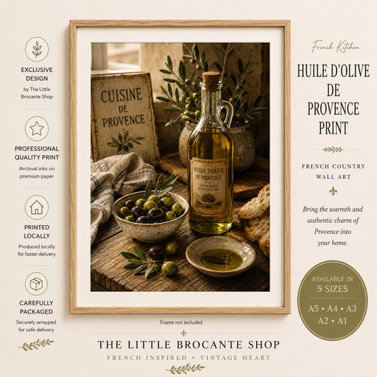 Cuisine de Provence Olive Oil Print – French Kitchen Wall Art