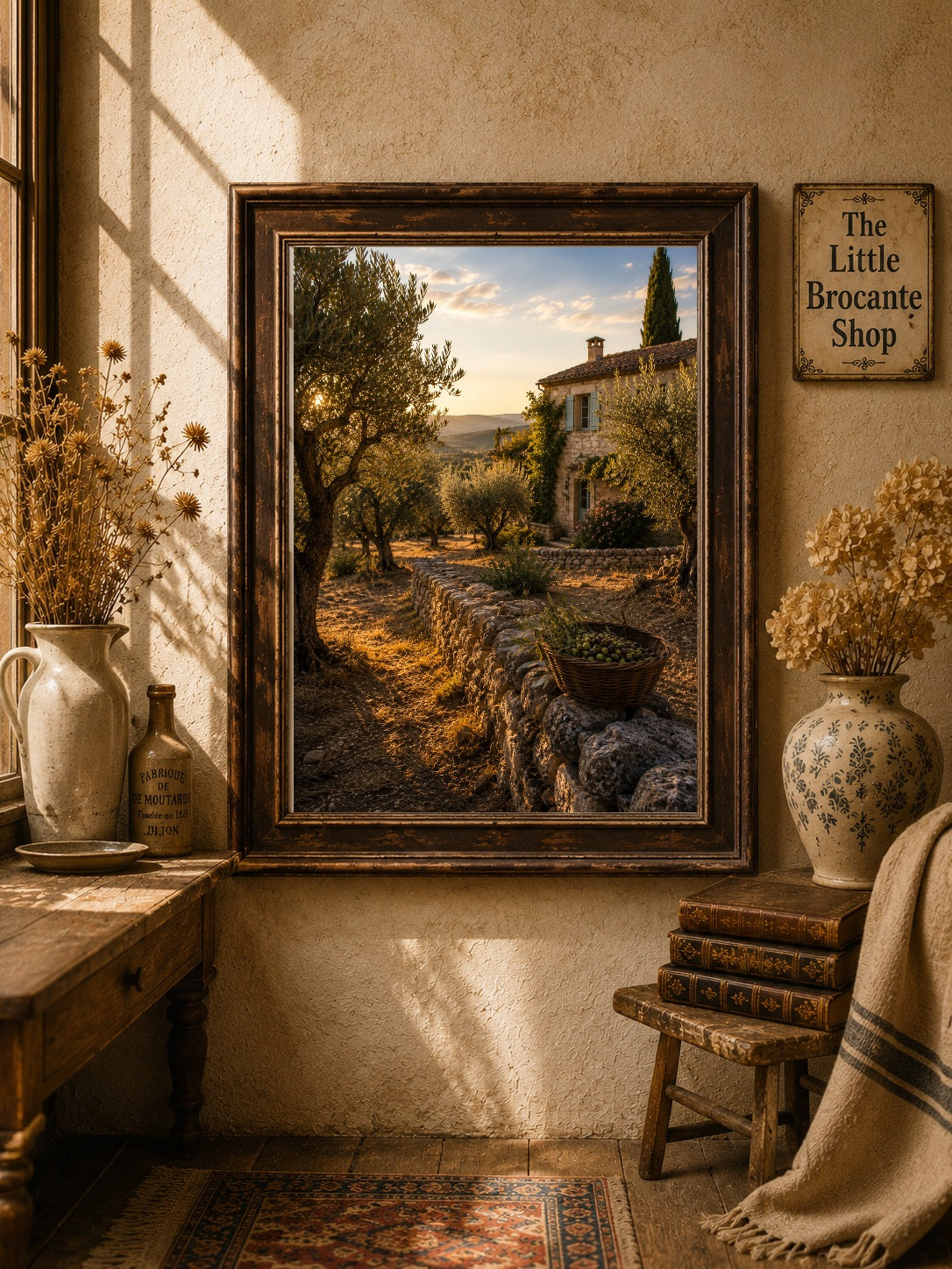 Oliveraies de Provence Print | French Olive Grove Wall Art | Rustic Provence Landscape | A5, A4, A3, A2 & A1