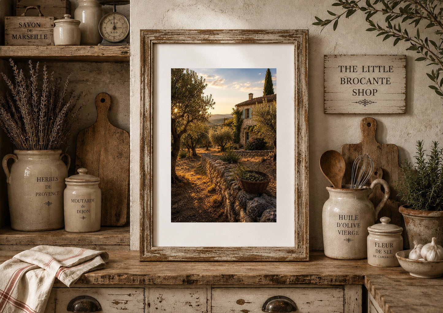 Oliveraies de Provence Print | French Olive Grove Wall Art | Rustic Provence Landscape | A5, A4, A3, A2 & A1