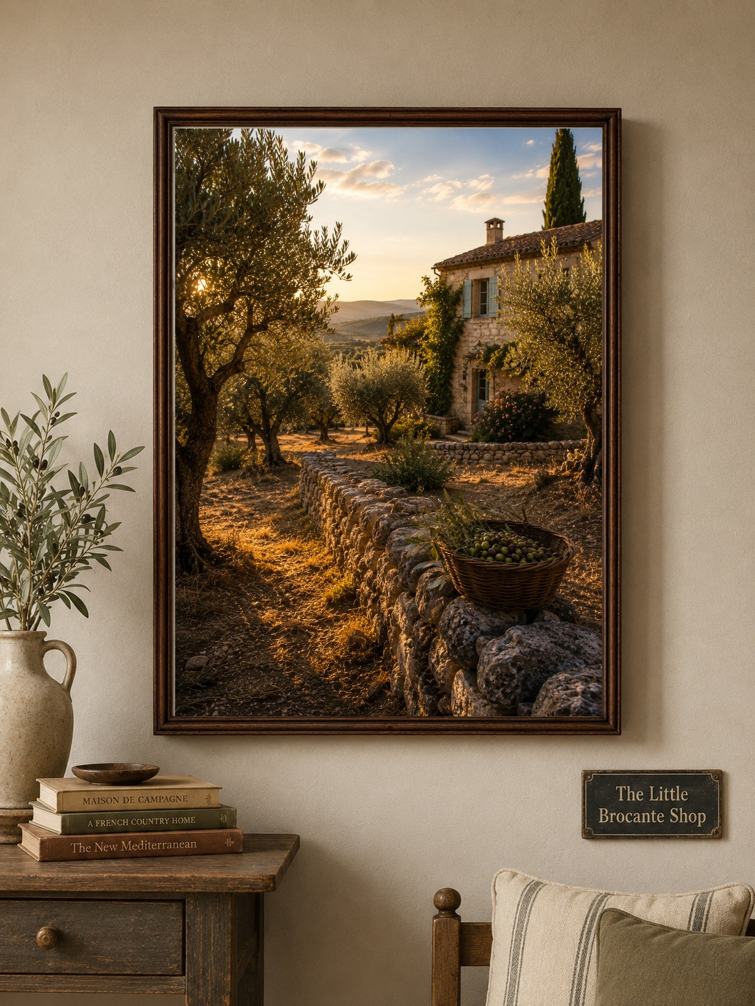 Oliveraies de Provence Print | French Olive Grove Wall Art | Rustic Provence Landscape | A5, A4, A3, A2 & A1