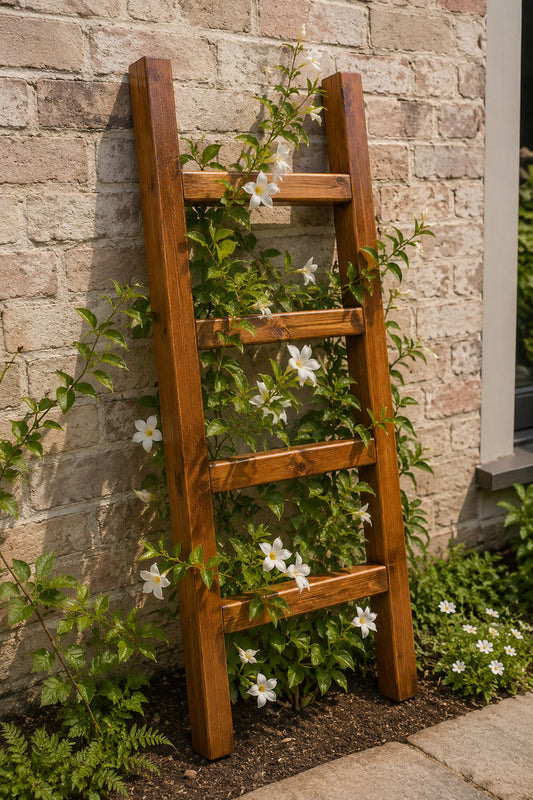Rustic Wooden Decorative Garden Ladder Trellis