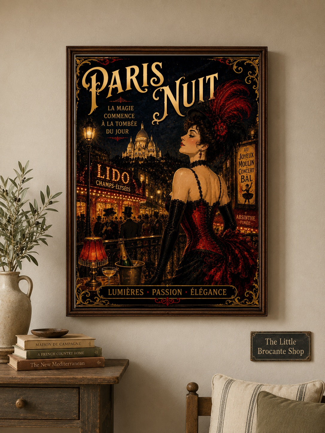 Paris Nuit Print in Bell Epoque Style - Exclusive French Print
