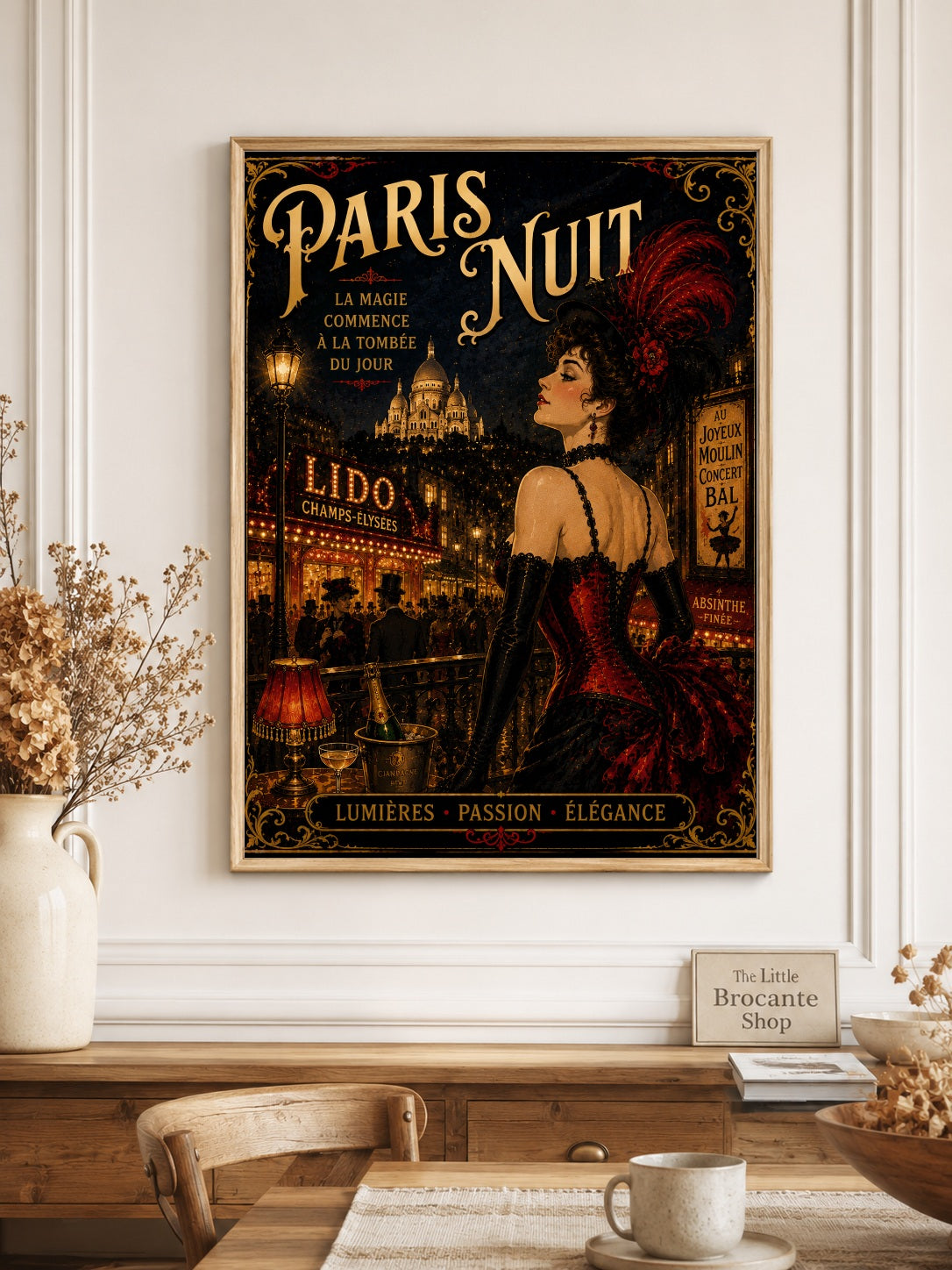 Paris Nuit Print in Bell Epoque Style - Exclusive French Print