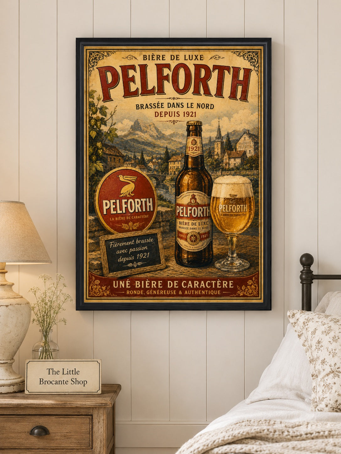Pelforth Vintage French Beer Poster | French Brewery Wall Art Print | Available in A4, A3, A2, 50x70cm & A1