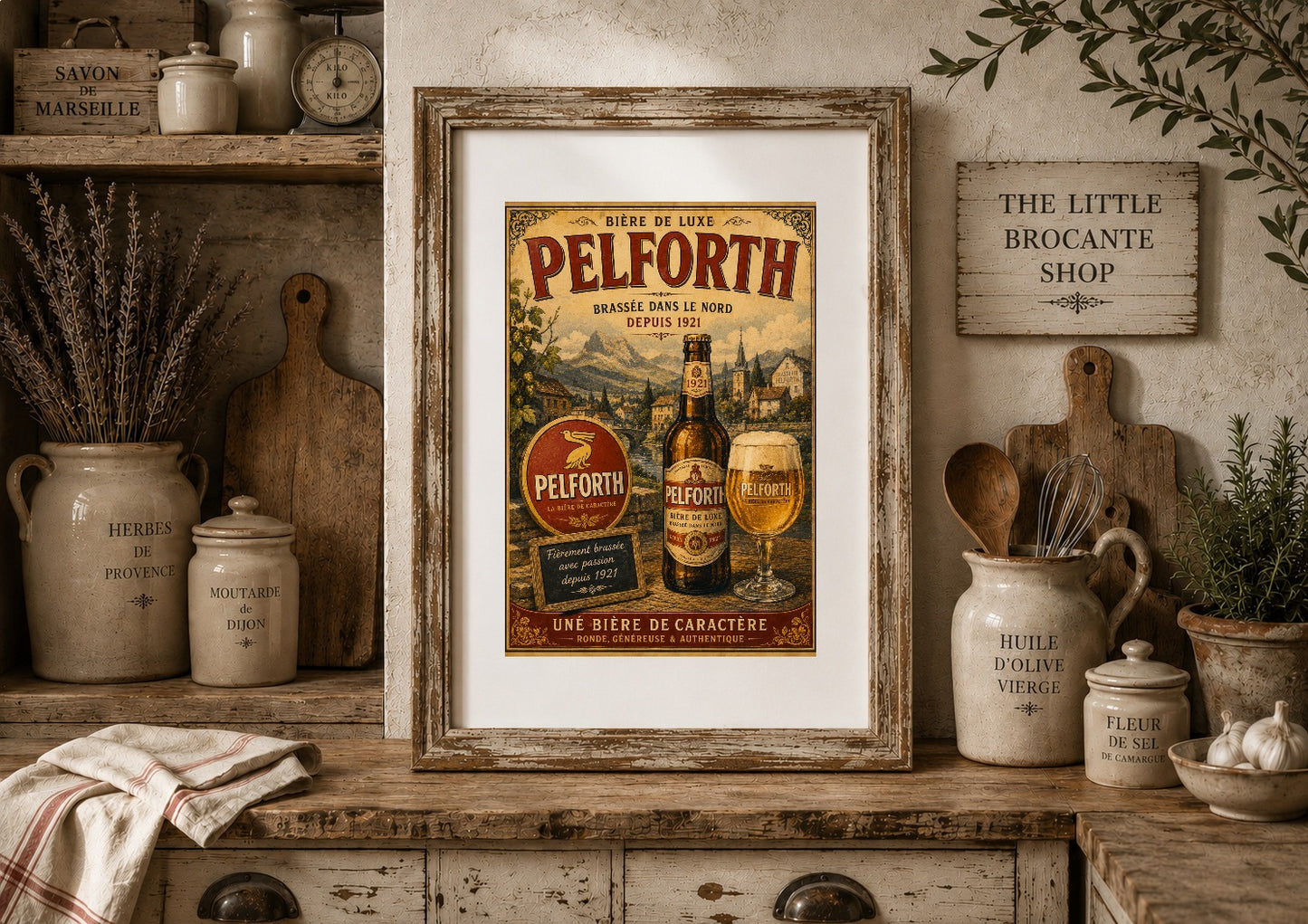Pelforth Vintage French Beer Poster | French Brewery Wall Art Print | Available in A4, A3, A2, 50x70cm & A1