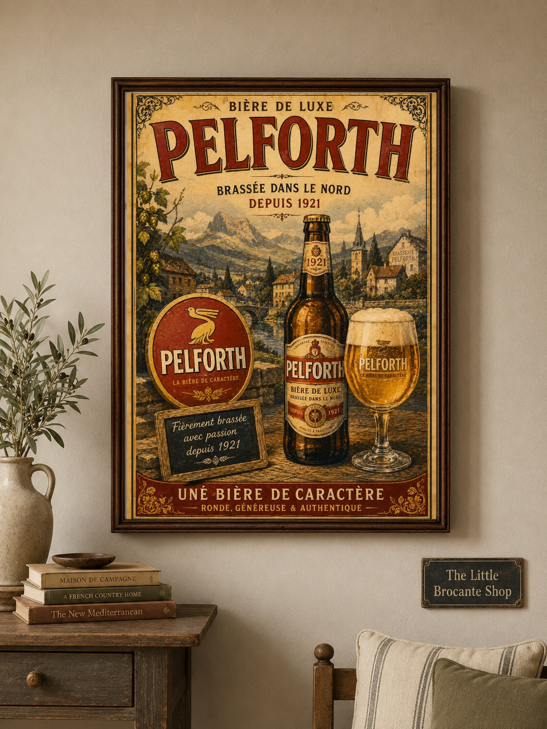 Pelforth Vintage French Beer Poster | French Brewery Wall Art Print | Available in A4, A3, A2, 50x70cm & A1
