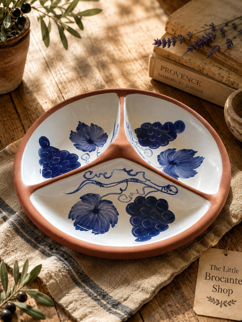 Vintage Portuguese Terracotta Olive Platter