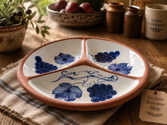 Vintage Portuguese Terracotta Olive Platter