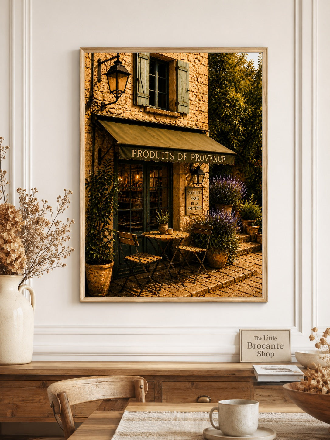 Produits de Provence Art Print | French Village Shop Wall Art | Rustic Provence Café & Delicatessen Decor | Vintage French Country Kitchen Print