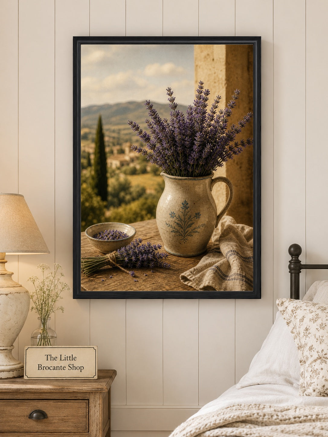 Provence Lavender Jug Print – French Country Wall Art