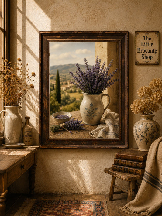Provence Lavender Jug Print – French Country Wall Art