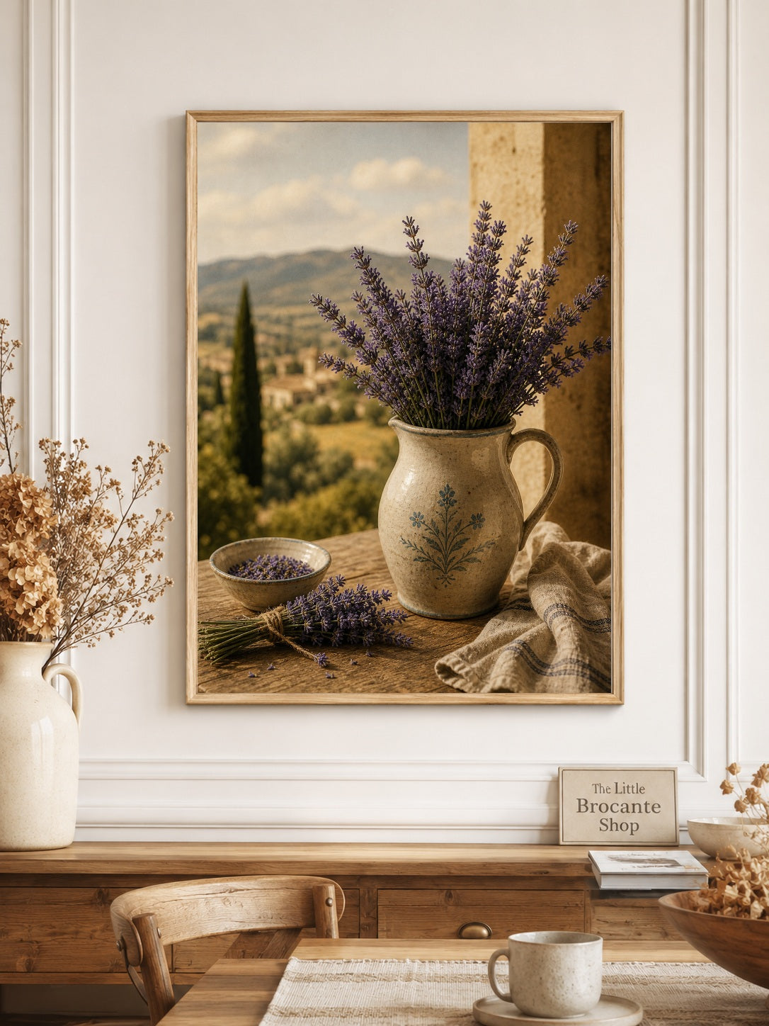 Provence Lavender Jug Print – French Country Wall Art