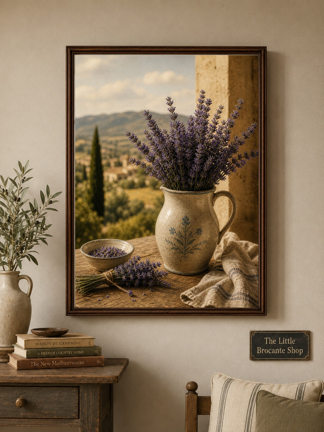 Provence Lavender Jug Print – French Country Wall Art