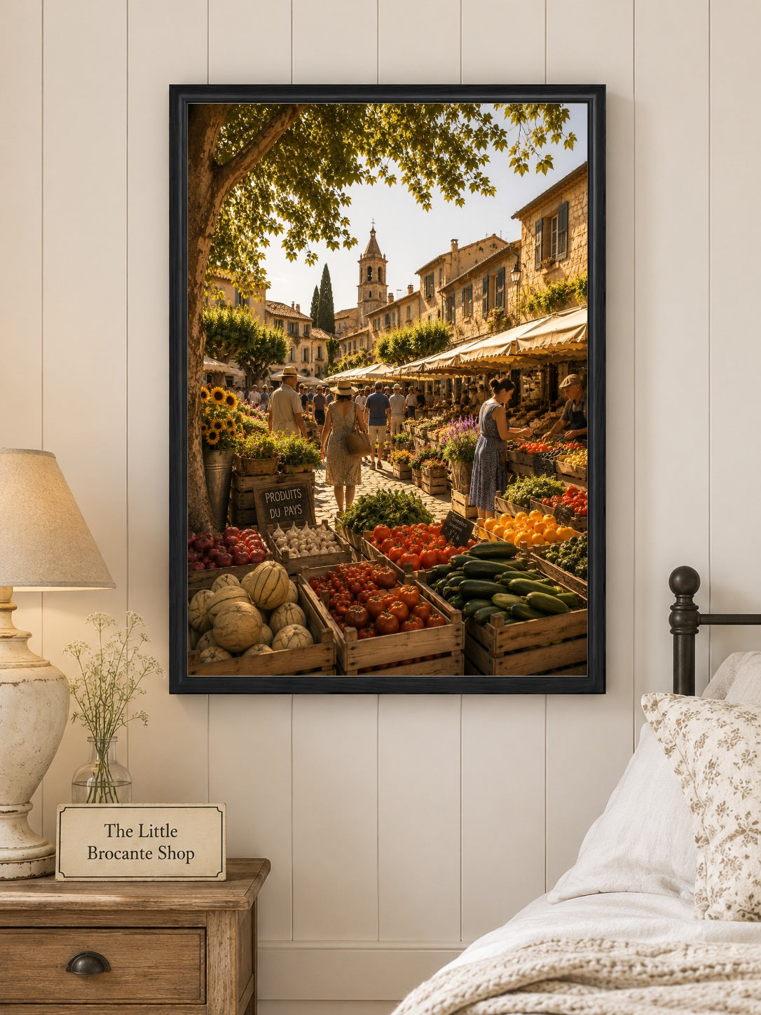 Marché de Village Print | French Provence Market Wall Art | Rustic French Country Decor | A5, A4, A3, A2 & A1