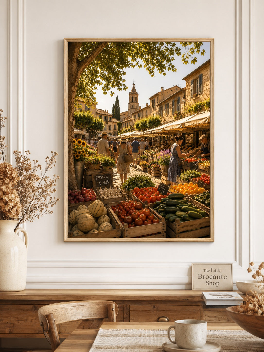Marché de Village Print | French Provence Market Wall Art | Rustic French Country Decor | A5, A4, A3, A2 & A1