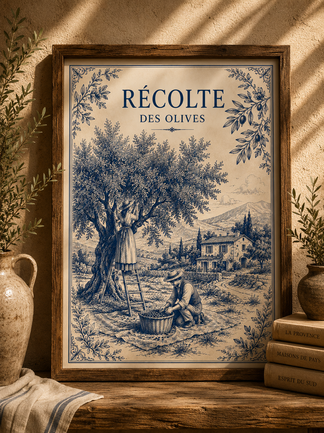 Recolte des Olives – Exclusive French Olive Harvest Art Print