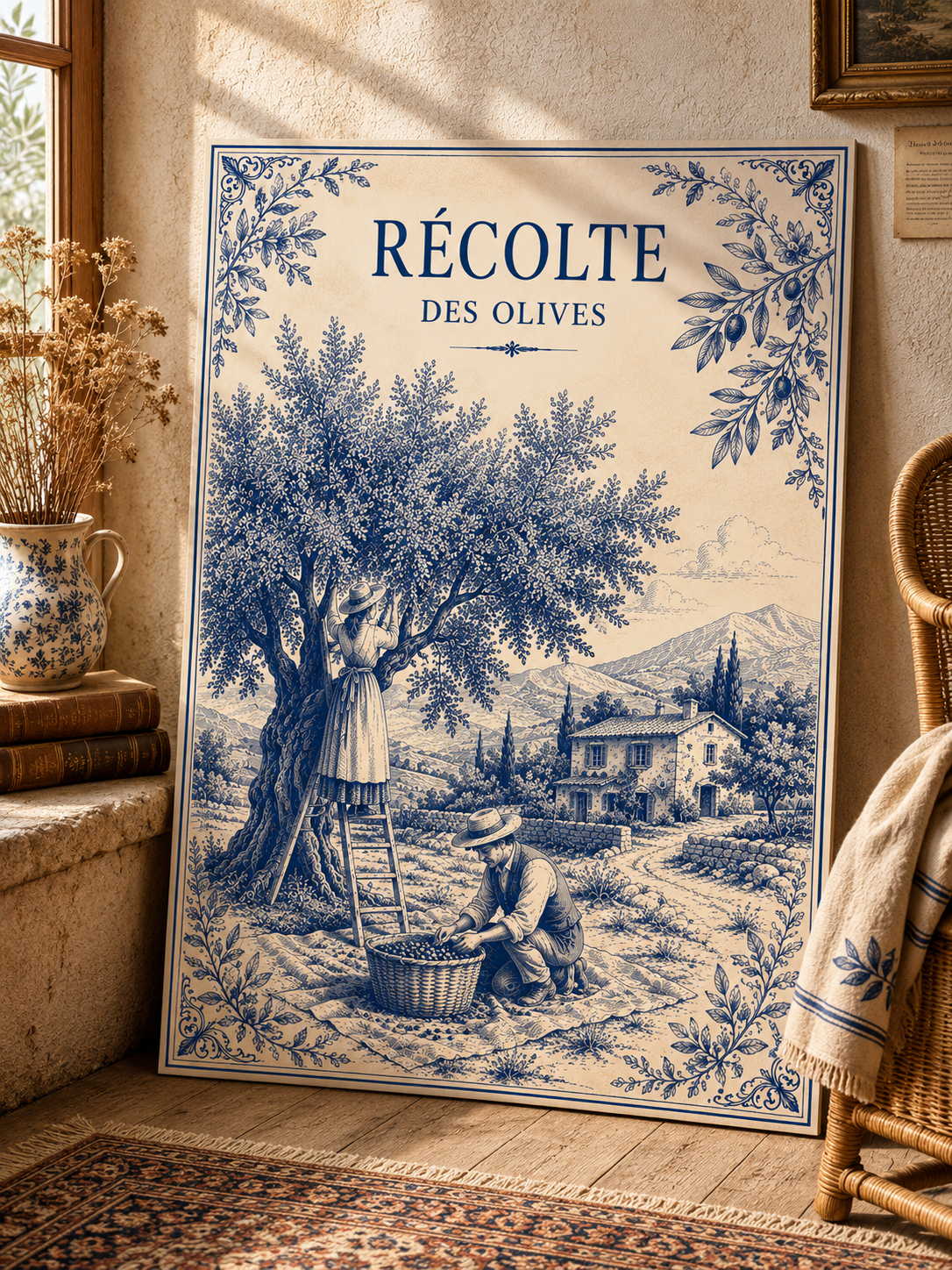 Recolte des Olives – Exclusive French Olive Harvest Art Print