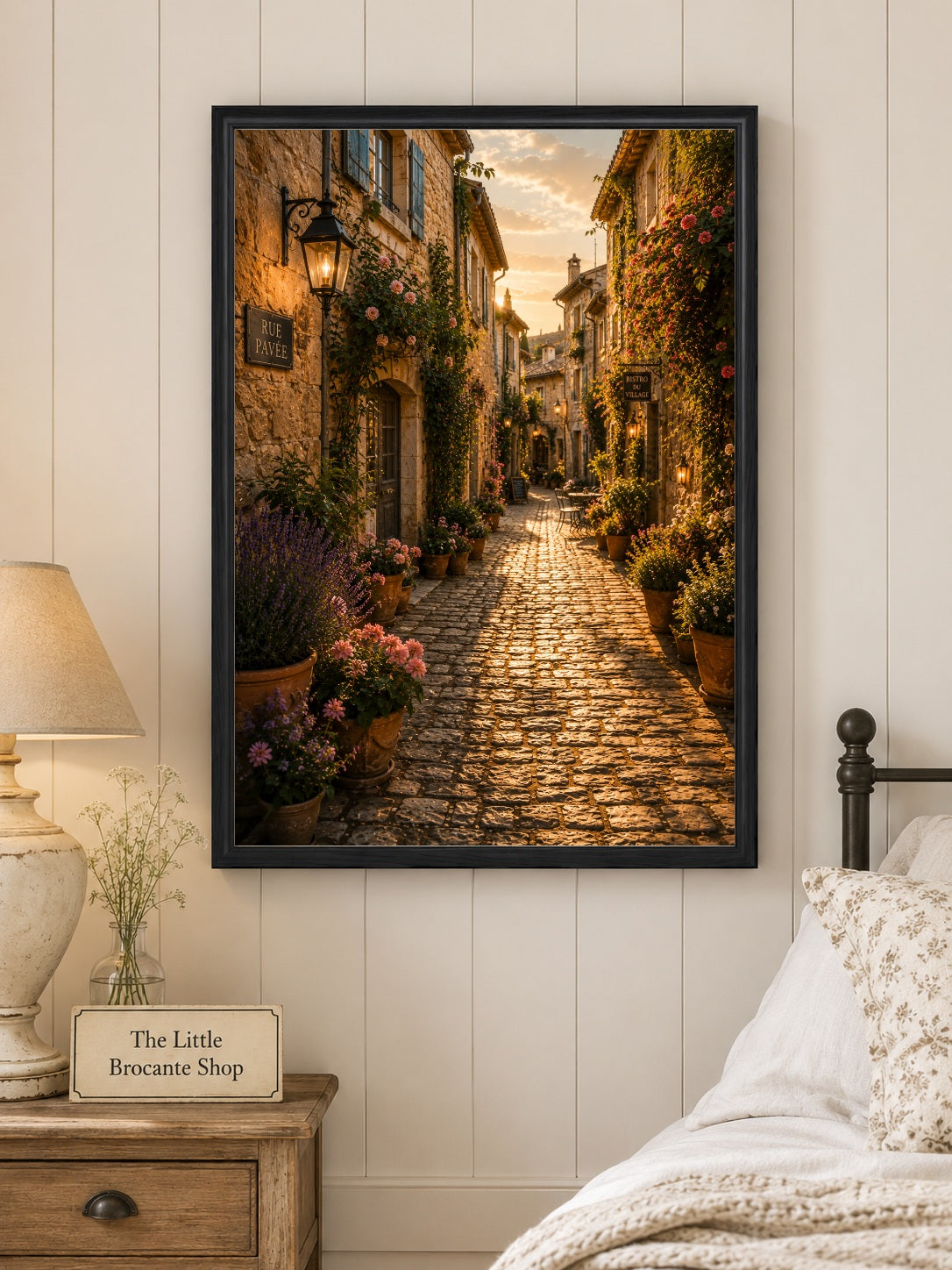 Rue Pavée Print | Cobbled Street of Provence Wall Art | French Village Lane | A5, A4, A3, A2 & A1