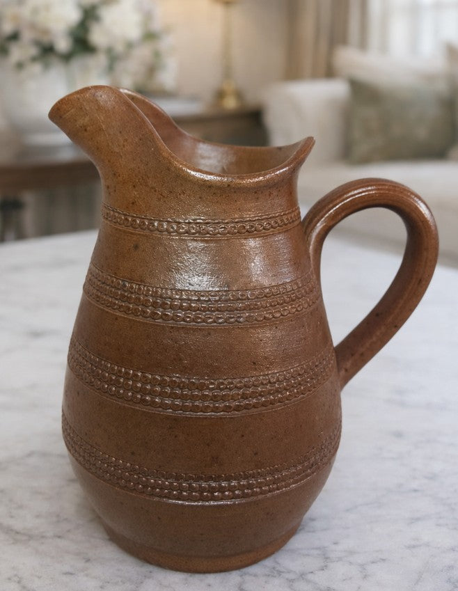 Vintage French Salt Glazed Jug / Pitcher - The Little Brocante Shop