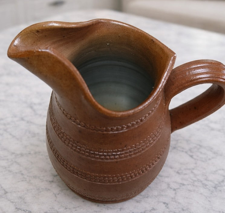 Vintage French Salt Glazed Jug / Pitcher - The Little Brocante Shop