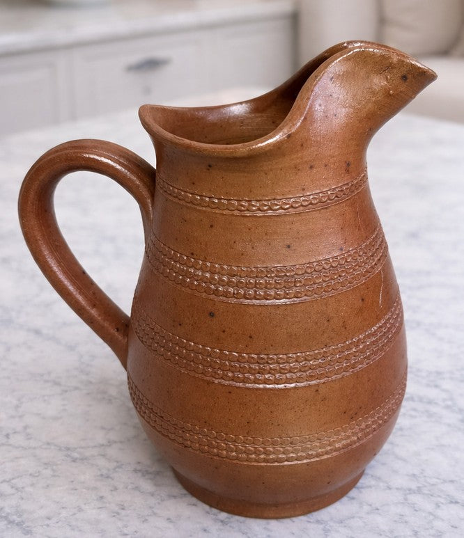 Vintage French Salt Glazed Jug / Pitcher - The Little Brocante Shop