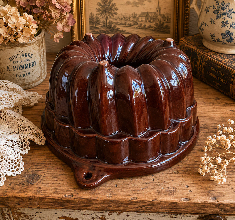 Vintage Scheurich West German Ceramic Bundt Cake Mould