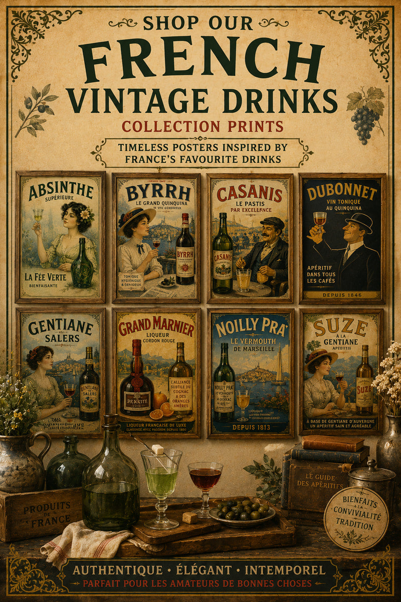 Dubonnet Vin Tonique Vintage French Advertising Print | Art Deco French Aperitif Wall Art | Classic Paris Bar Poster